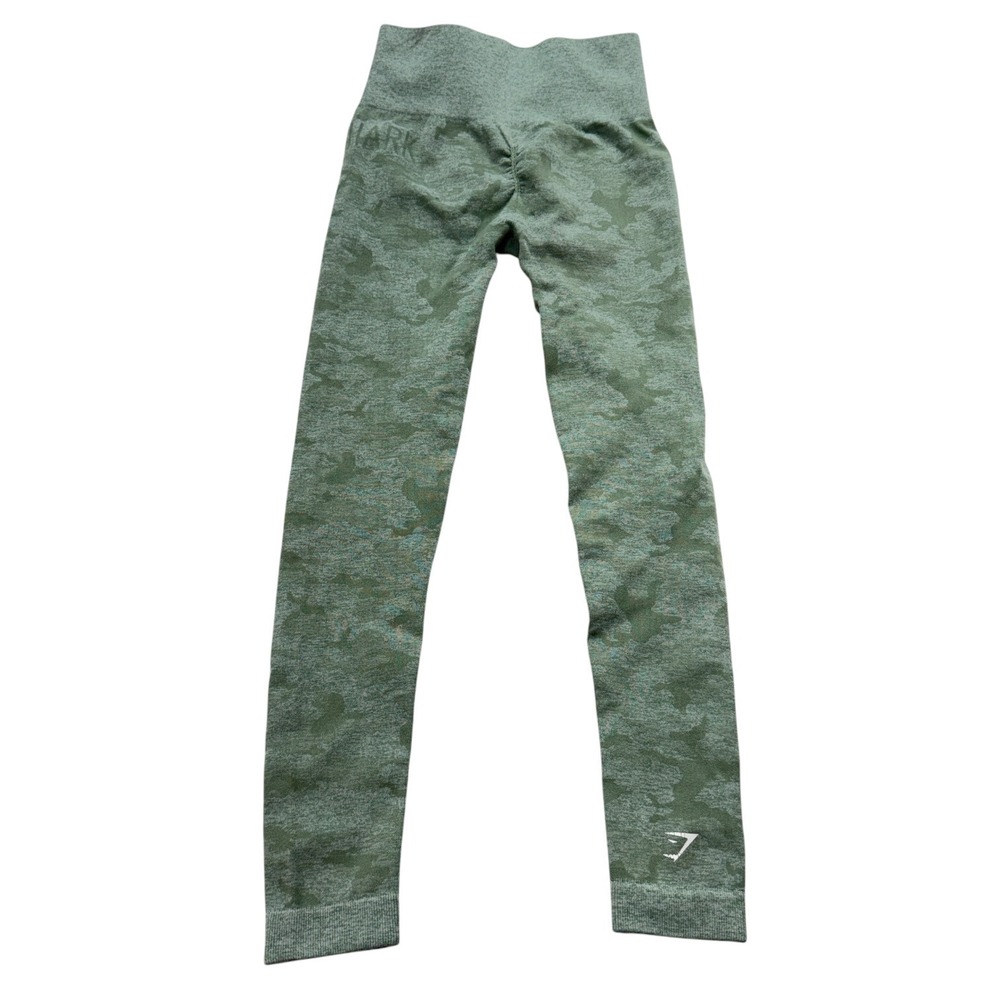 Gymshark Womens Adapt Camo Seamless Leggings Sage Green High Waist Scrunch Bum S - Picture 5 of 10